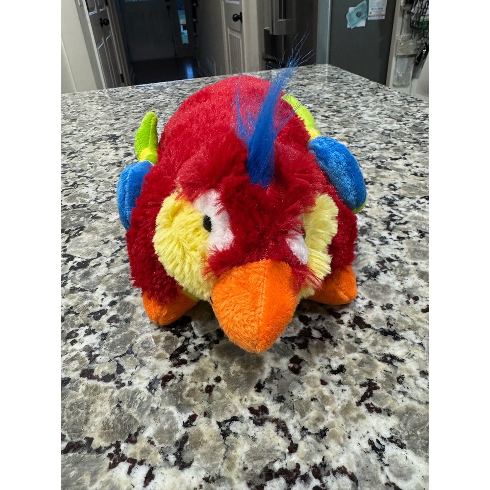 Pillow Pets Pee-Wees Parrot Red Blue Yellow 11 Inch Small Plush Stuffed Animal